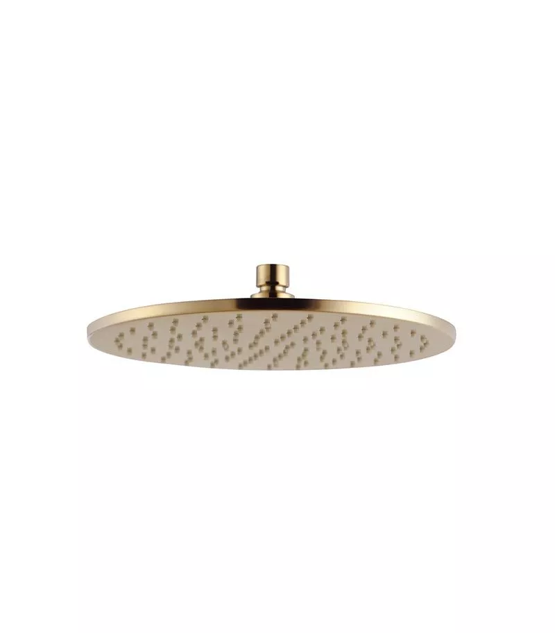 Pentro Round Brushed Yellow Gold Shower Head 250mm