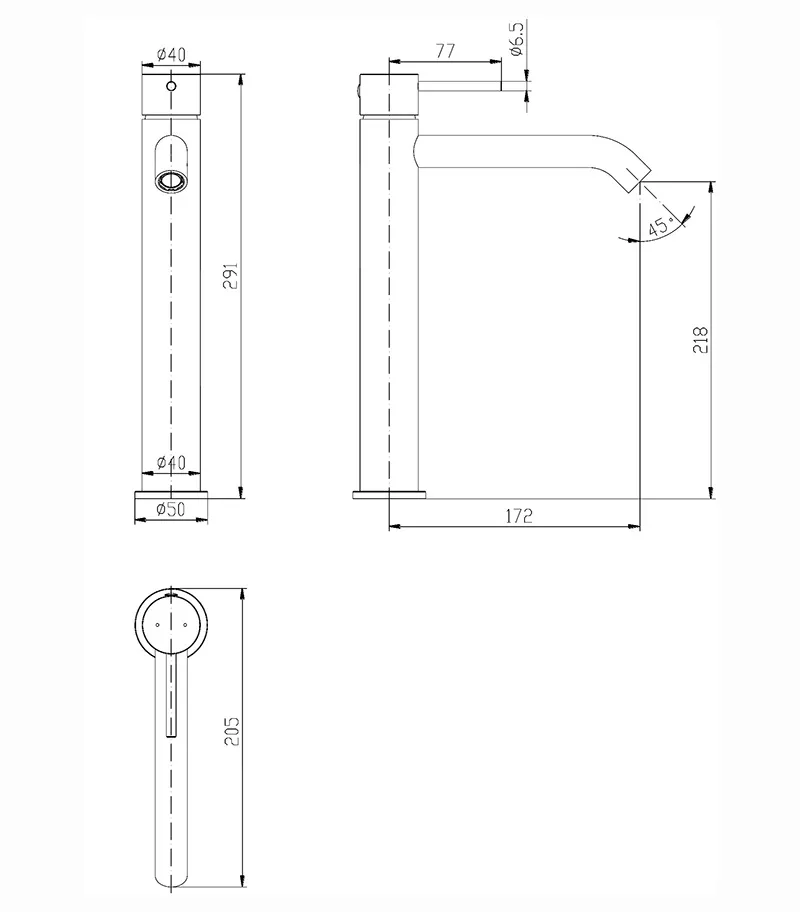 Specification For IKON Hali High Rise Basin Mixer