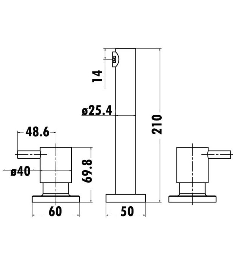 Specification For Opus Bath Tap Set
