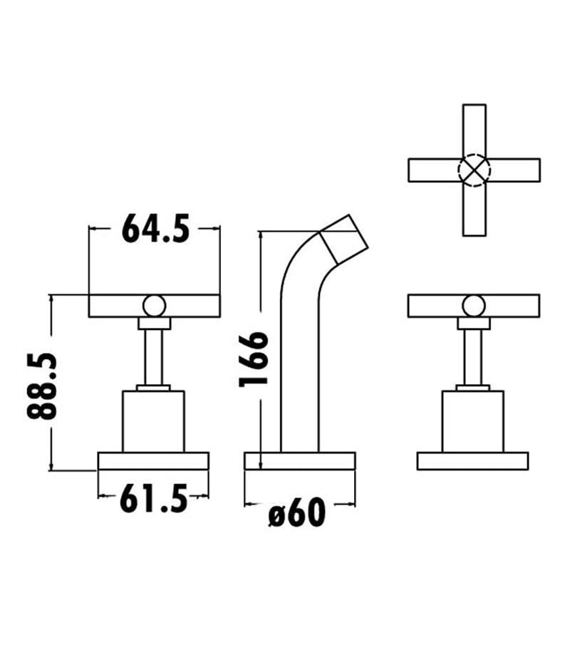 Specification For Mona Bath Tap Set