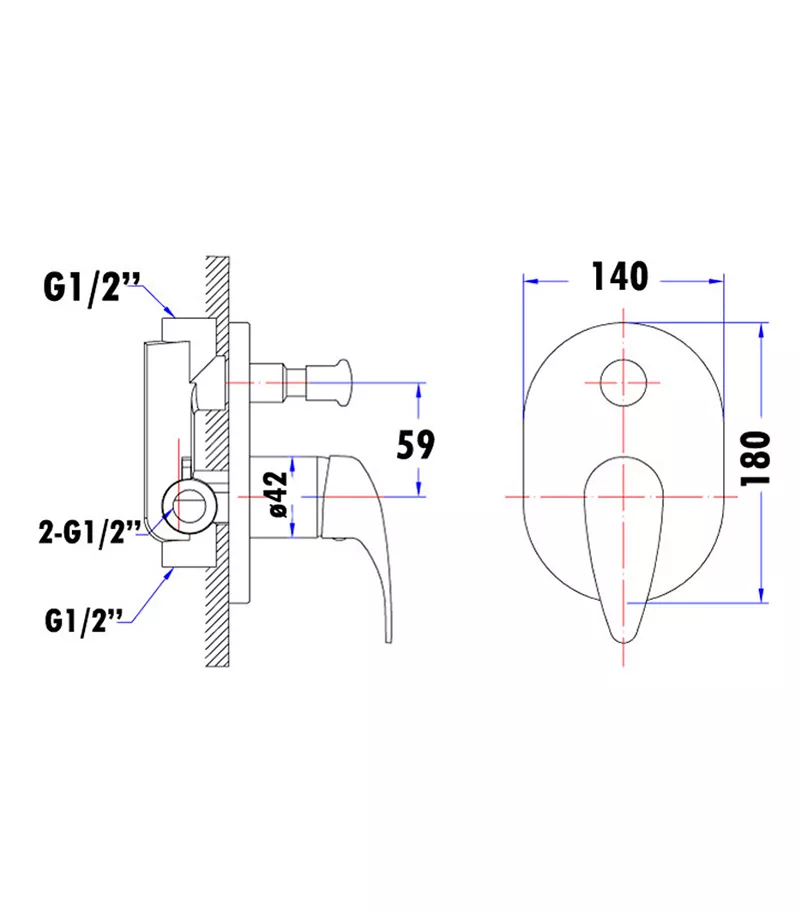 Specification For Acco Wall Mixer With Diverter