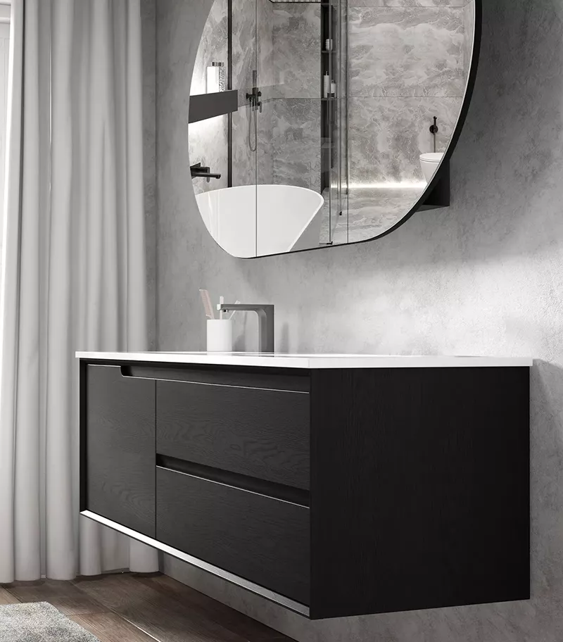Byron Black Oak 1200mm Single Bowl Plywood Wall Hung Vanity BY1200BCT 01 Byron Black Oak 1200mm Single Bowl Plywood Wall Hung Vanity BY1200BCT 01