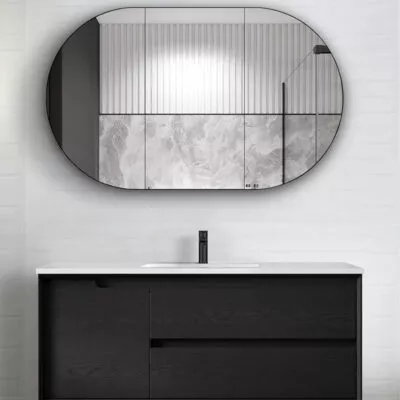 Byron Black Oak 1200mm Single Bowl Plywood Wall Hung Vanity BY1200BCT
