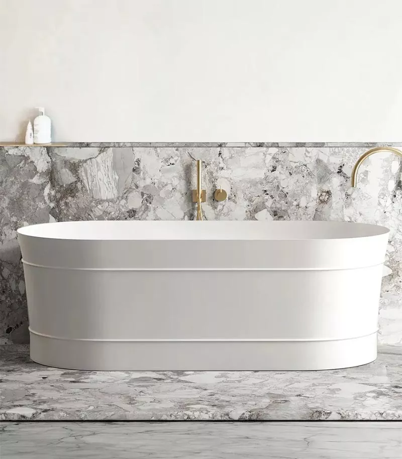 Bondi Freestanding Bath - Matt White