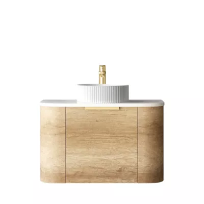 Bondi Natural Oak 750mm Plywood Wall Hung Vanity BO750N STBO74PW 130