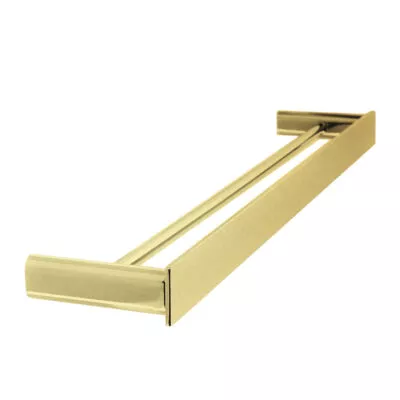 Gabe Double Towel Rail - Brushed Gold