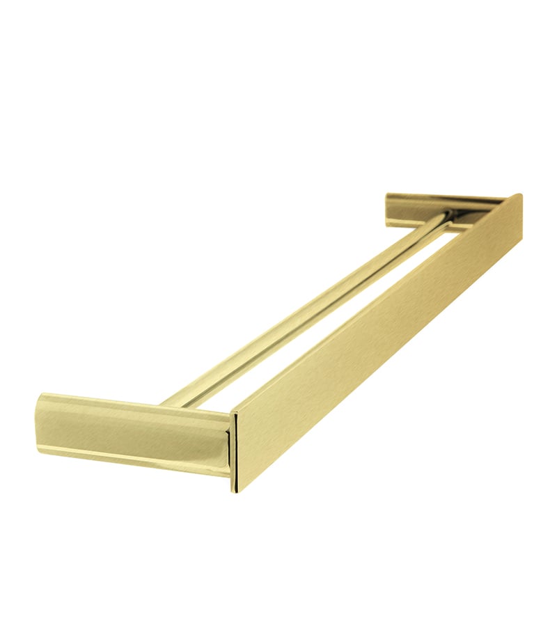 Gabe Brushed Gold Double Towel Rail 600/800mm