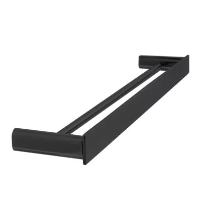 Gabe Double Towel Rail - Matt Black