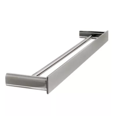 Gabe Double Towel Rail - Brushed Nickel