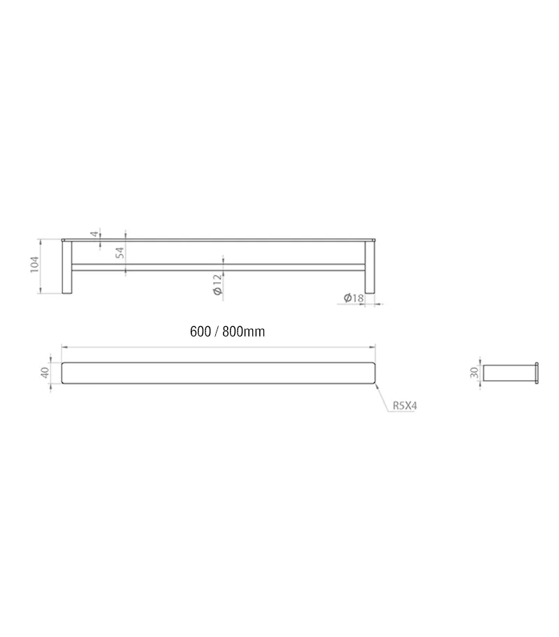 Gabe Double Towel Rail Specification