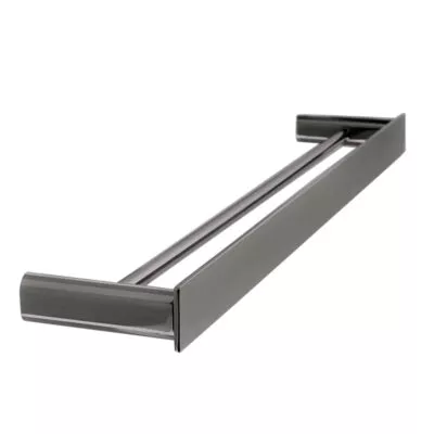 Gabe Double Towel Rail - Gunmetal