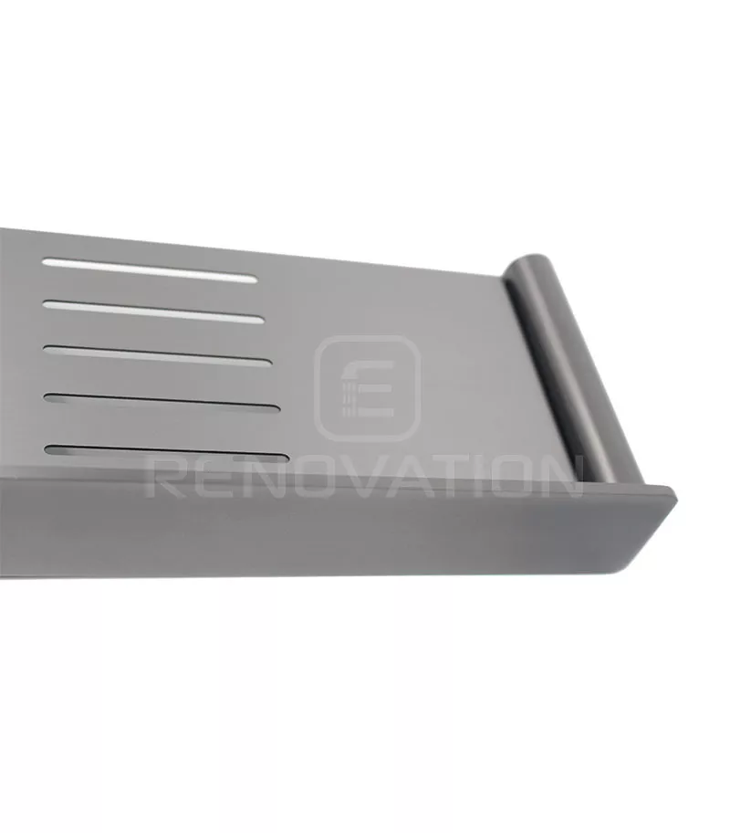 Gabe Shower Shelf Gunmetal Grey - Front Gabe Shower Shelf Gunmetal Grey - Front