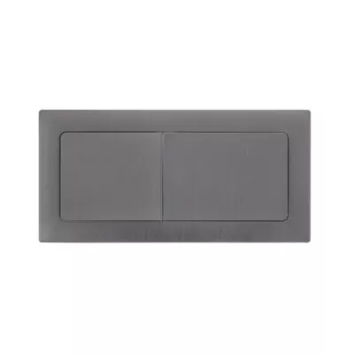 Gunmetal Grey Square Press Toilet Button PB SGM Topview