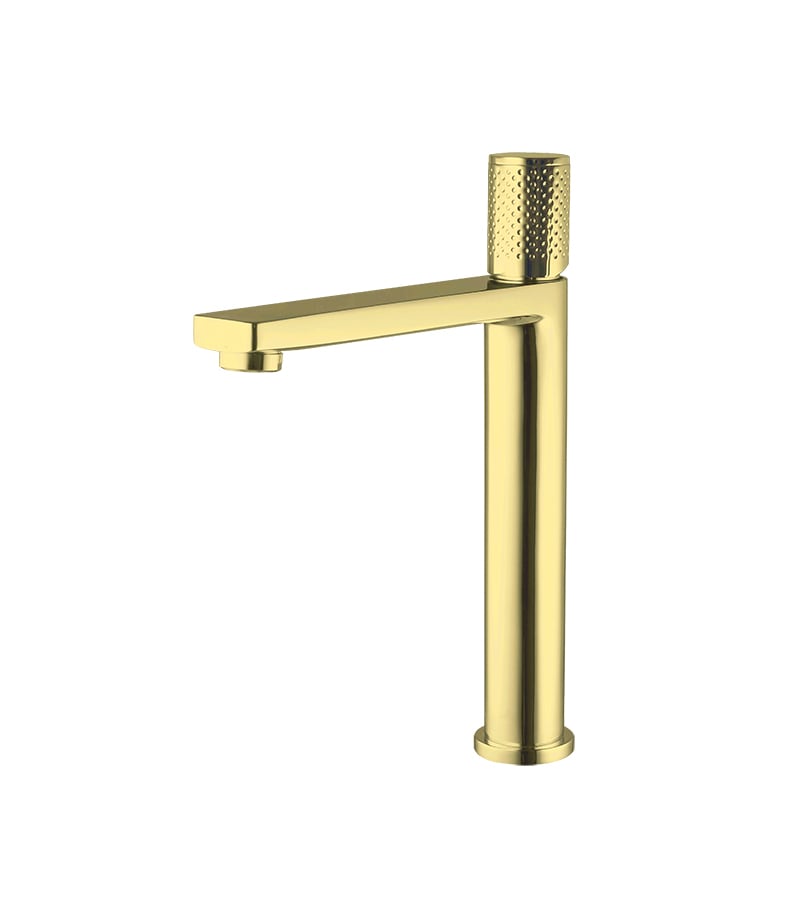 Gabe Brushed Gold Tall Basin Or Sink Mixer T704BG