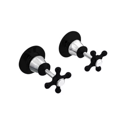 Noosa Heritage Wall Top Assembly - Matt Black & Chrome