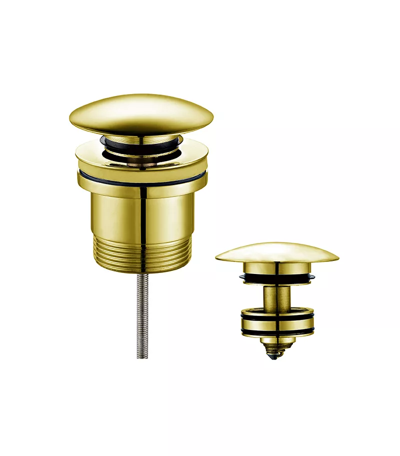Opus Brushed Gold Mushroom Head Universal Pop Up Waste BW099-BG Opus Brushed Gold Mushroom Head Universal Pop Up Waste BW099-BG