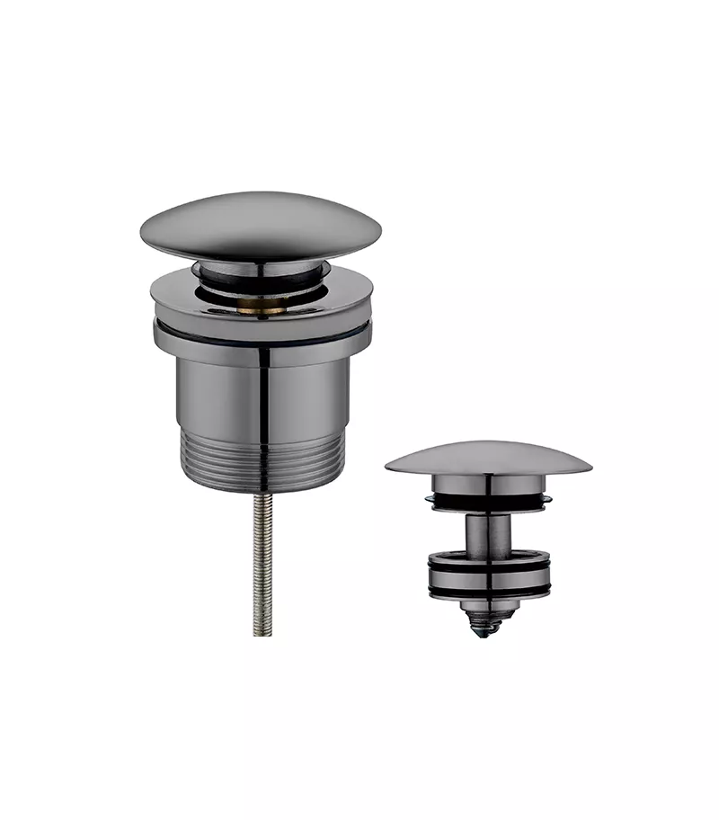 Opus Gunmetal Grey Mushroom Head Universal Pop Up Waste BW099-GM Opus Gunmetal Grey Mushroom Head Universal Pop Up Waste BW099-GM
