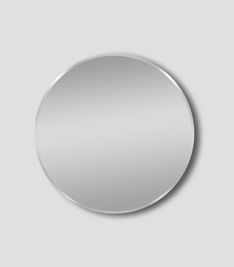 Opus Brushed Nickel Aluminum Frame Round Hanging Mirror