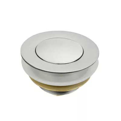 40mm Non Overflow Pop Up Bath Waste - Brushed Nickel