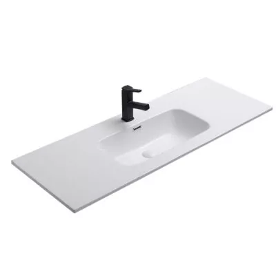 Olivia 1200mm Matt White Single Bowl Ceramic Vanity Top specification OMW1200