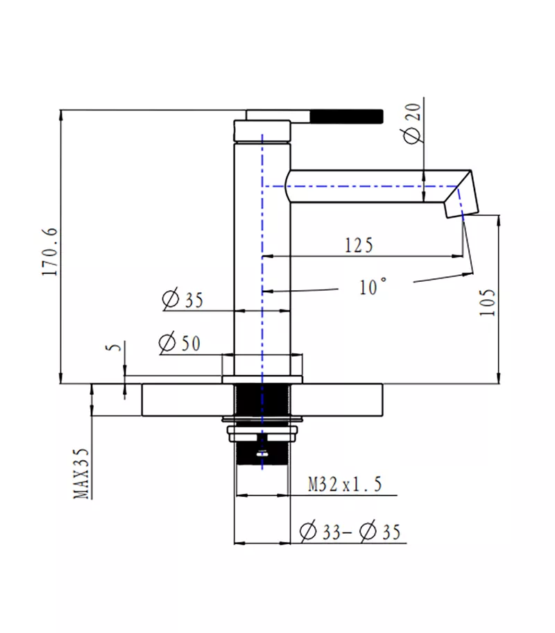 CADDENCE Basin Mixer Specification