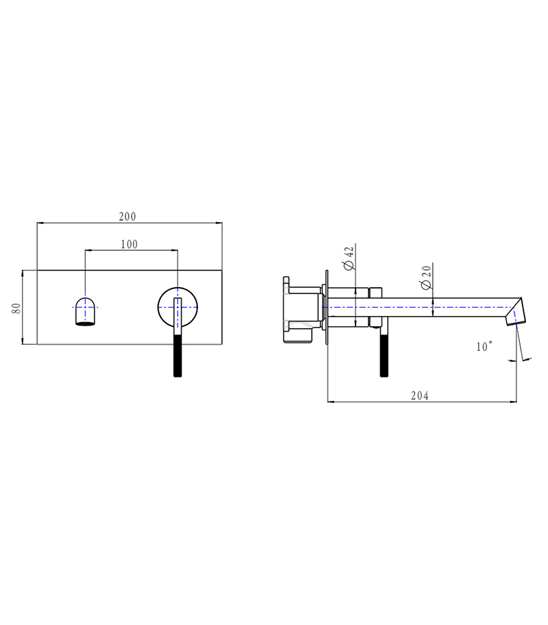 CADDENCE Bath Or Wall Mounted Mixer Specification