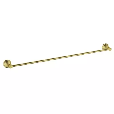 Clasico Traditional Single Towel Rail - Brushed Gold