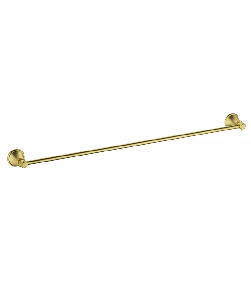 Clasico Traditional Single Towel Rail - Brushed Gold