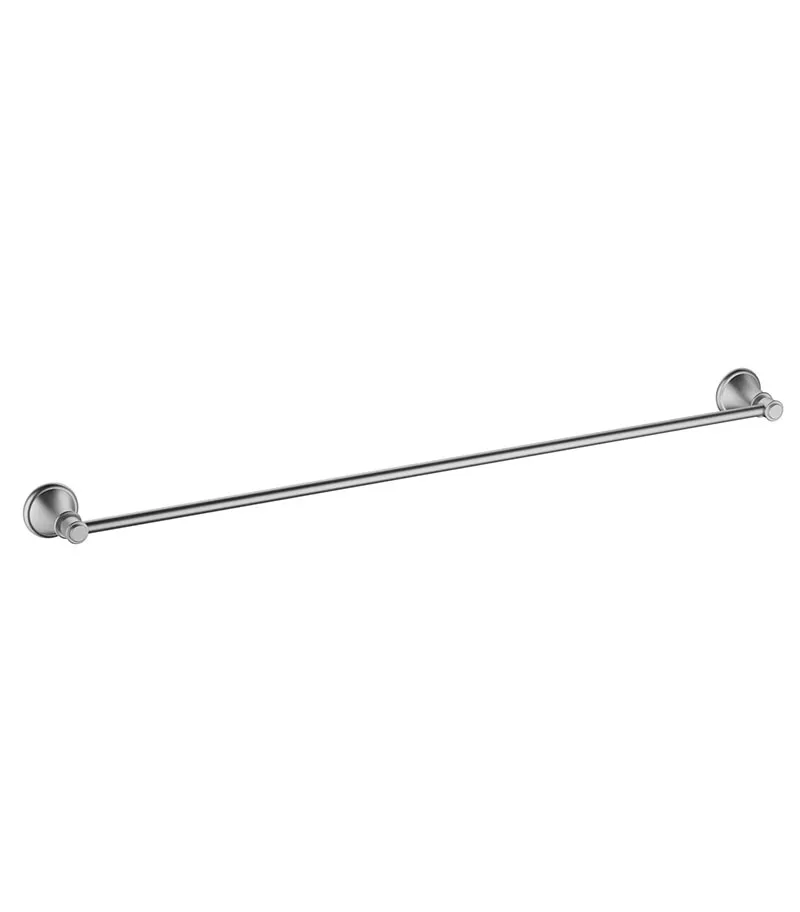 Clasico Traditional Single Towel Rail - Brushed Nickel