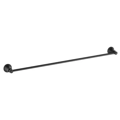 Clasico Traditional Single Towel Rail - Matt Black