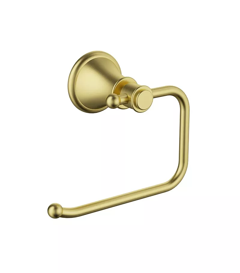 Clasico Brushed Gold Toilet Roll Holder