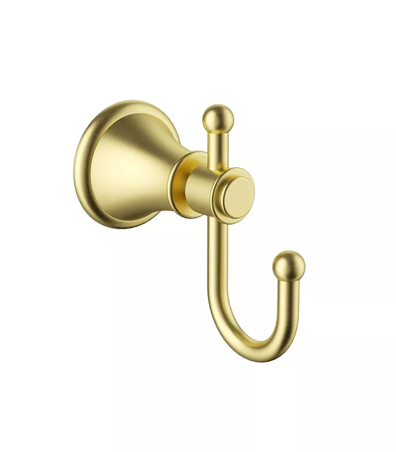 Clasico Brushed Gold Single Robe Hook