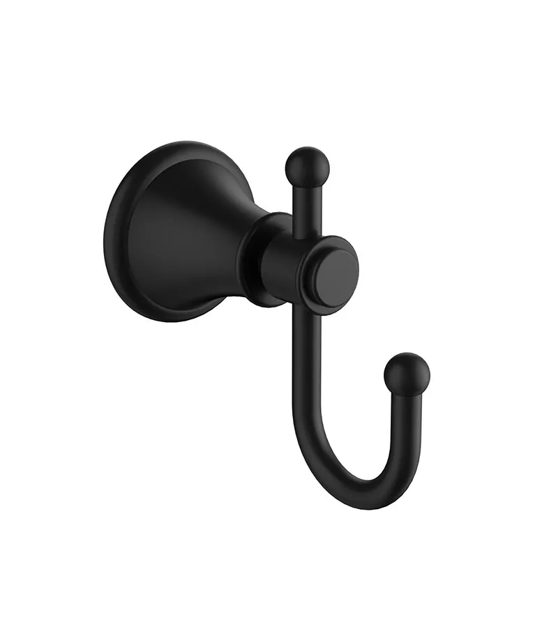 Clasico Matt Black Single Robe Hook