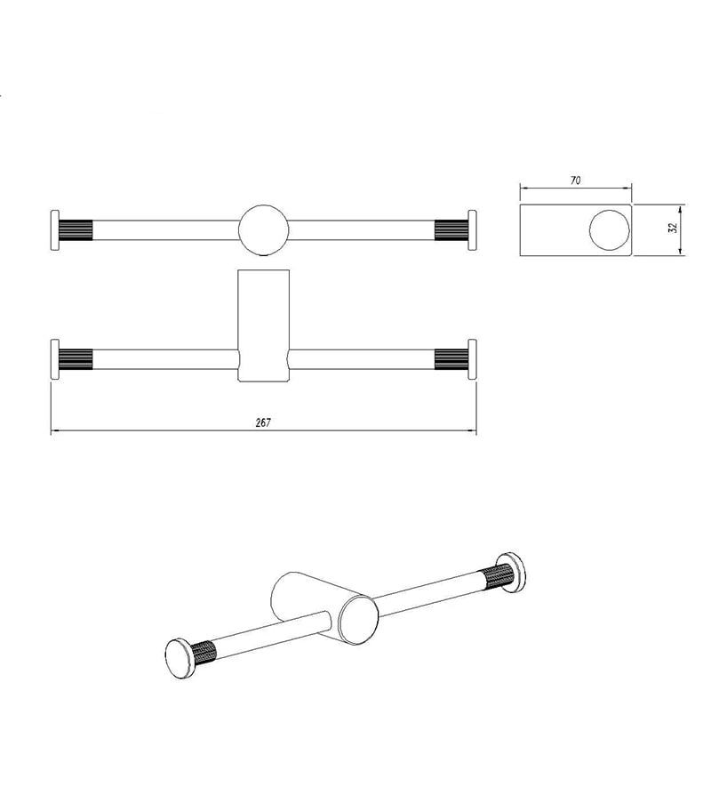 CADDENCE Double Toilet Roll Holder Specification