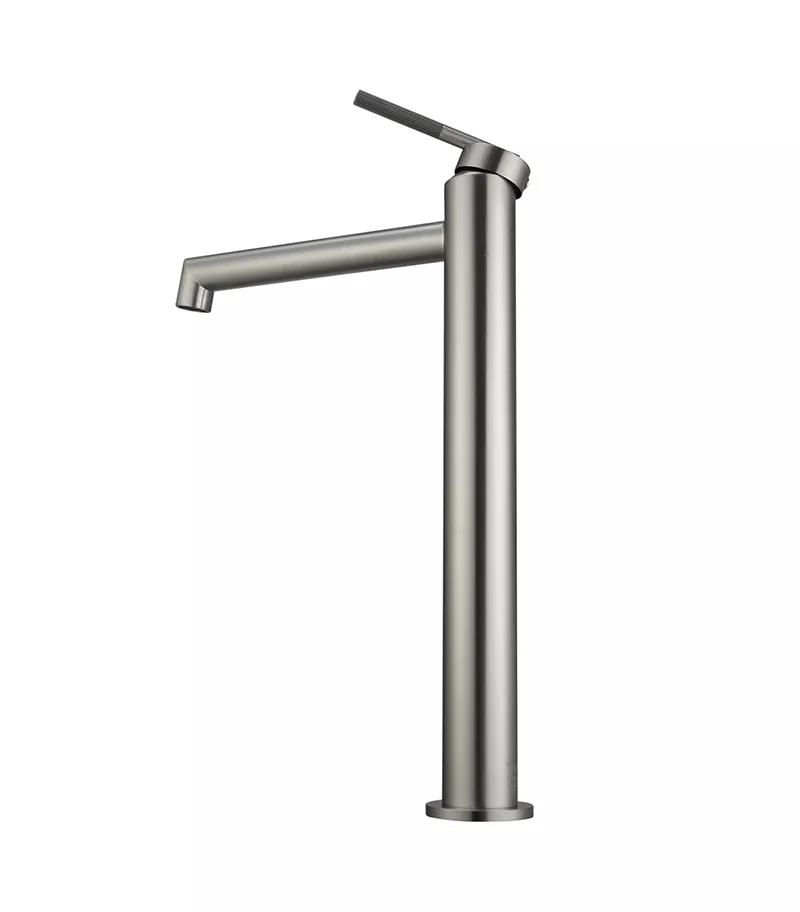 CADDENCE Brushed Nickel Tall Basin Mixer Sideview CADDENCE Brushed Nickel Tall Basin Mixer Sideview