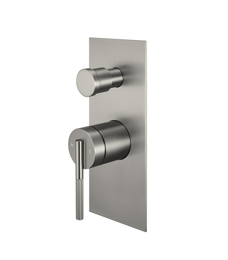 CADDENCE Brushed Nickel Wall Mixer With Diverter