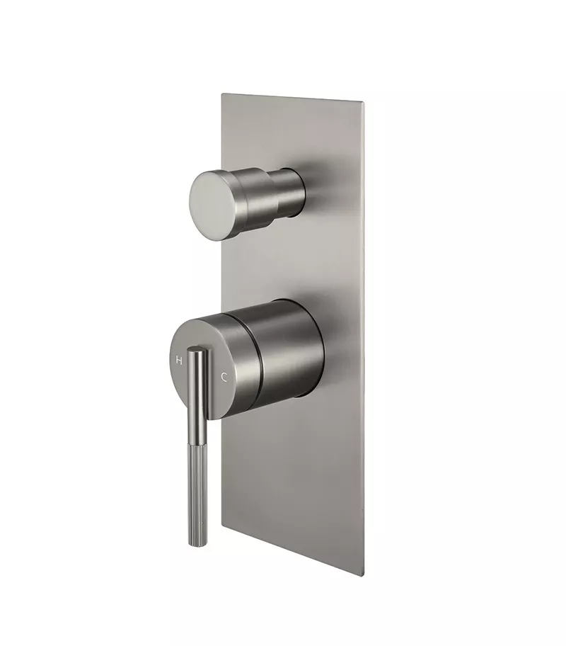 CADDENCE Brushed Nickel Wall Mixer With Diverter