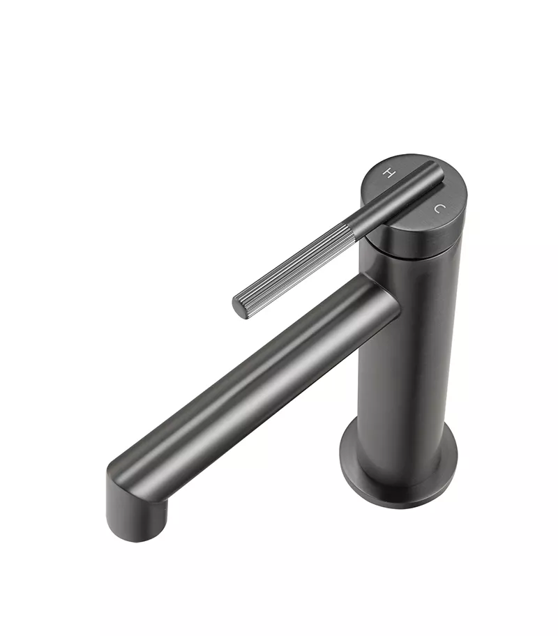 CADDENCE Brushed Gunmetal Grey Basin Mixer Topview