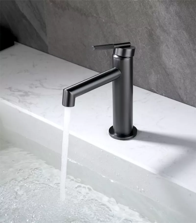 CADDENCE Brushed Gunmetal Grey Basin Mixer With Background