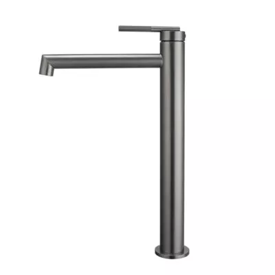 CADDENCE Brushed Gunmetal Grey Tall Basin Mixer