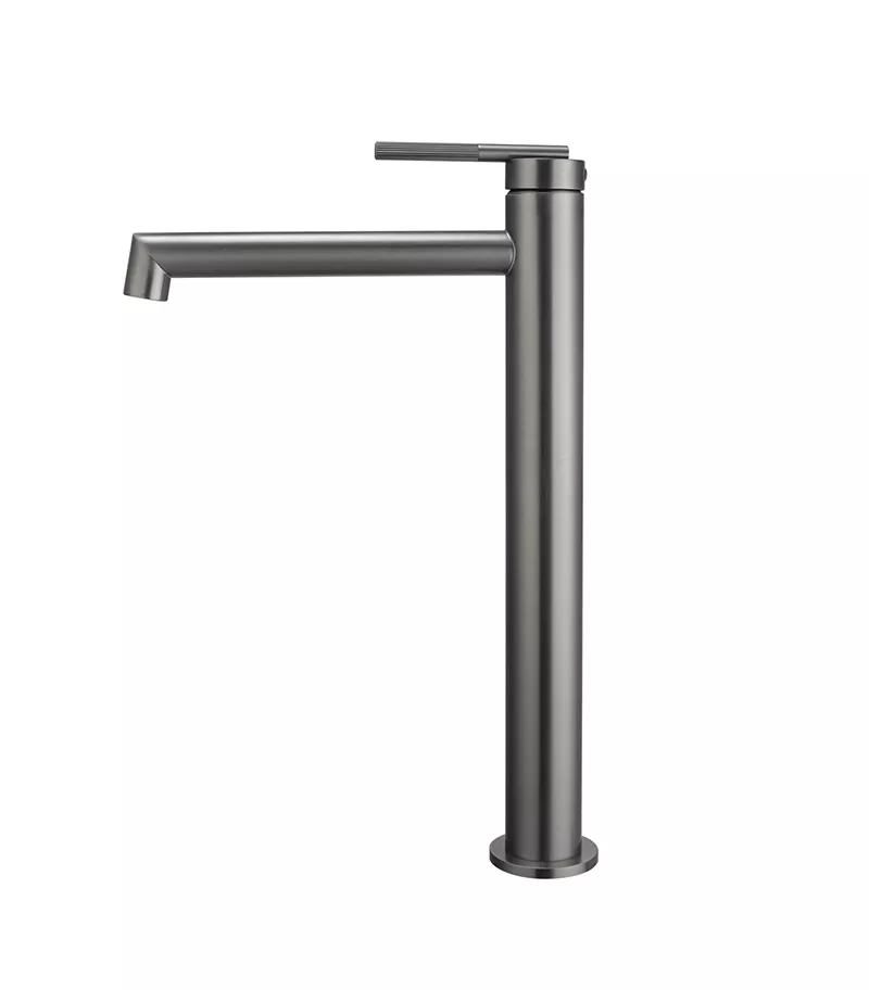 CADDENCE Brushed Gunmetal Grey Tall Basin Mixer