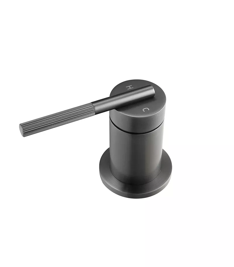 CADDENCE Brushed Gunmetal Grey Split Type Basin Mixer Part CADDENCE Brushed Gunmetal Grey Split Type Basin Mixer Part