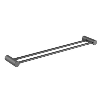 CADDENCE Double Towel Rail - Gunmetal Grey