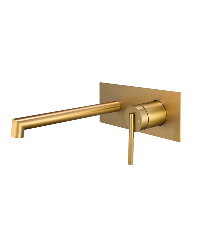 CADDENCE Brushed Yellow Gold Bath Or Wall Mounted Mixer