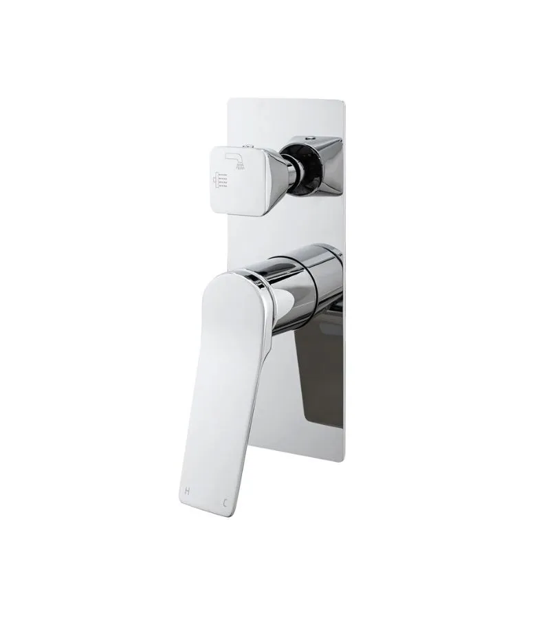 Rushy Wall Mixer with Diverter - Chrome