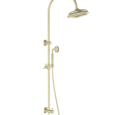 Clasico Brushed Gold Twin Shower On Rail HPA868-201BG