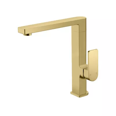 IKON Flores Brushed Gold Top Swivel Sink Mixer