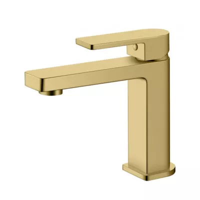 IKON Flores Brushed Gold Basin Mixer