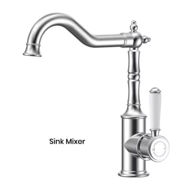 IKON Clasico Chrome Ceramic Handle Sink Mixer HYB868-102A