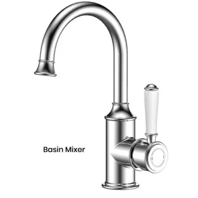 IKON Clasico Chrome Ceramic Handle Basin Mixer HYB868-201A